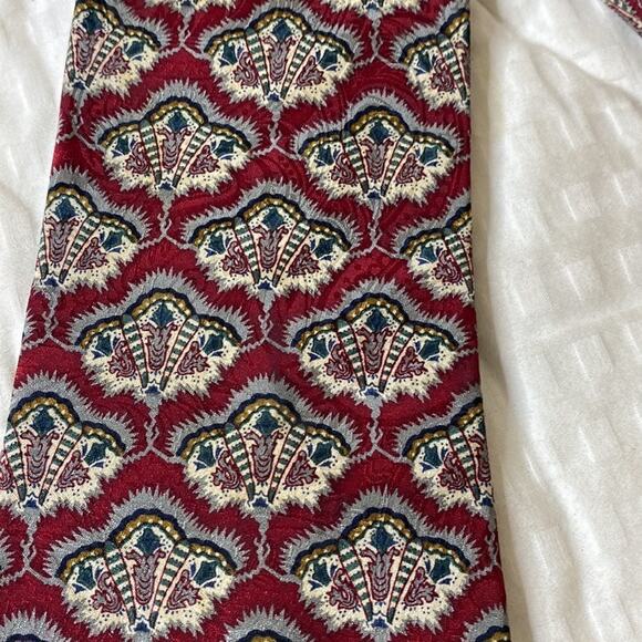 Christian Dior Monsieur Silk Tie Vintage Red Print - Picture 4 of 12